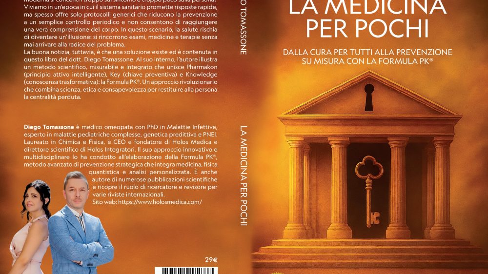 Diego Tomassone: Bestseller “La Medicina Per Pochi”, il libro su come costruire una salute su misura grazie alla Formula PK®